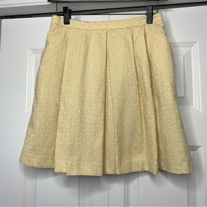Club Monaco Soft Lemon Textured Pleated Skirt Women’s Size US 0